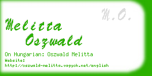 melitta oszwald business card